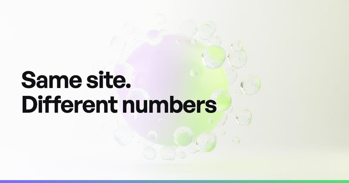 Abstract illustration — a visibility curve swinging while the site being measured stays unchanged